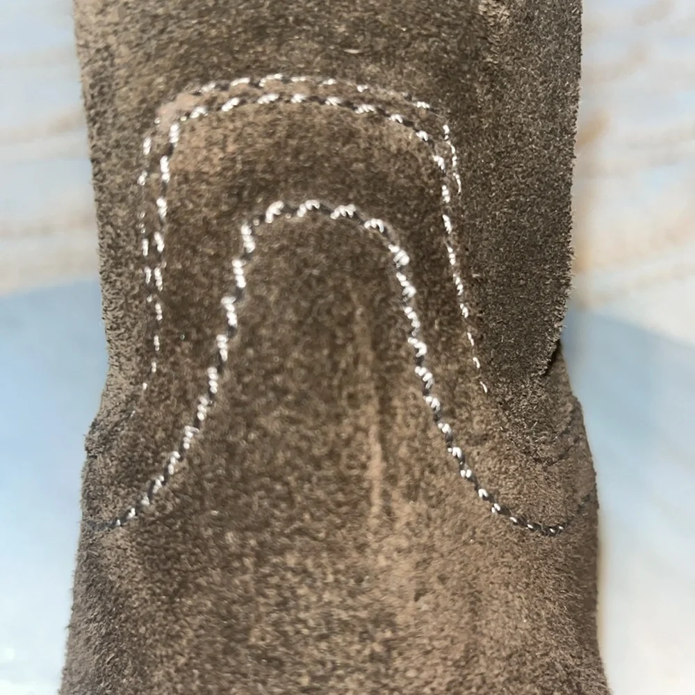 🤎NWT Frye & Co. Sarah Elephant suede brown tan leather ankle bootie slip on 7M🤎 - Picture 14 of 16